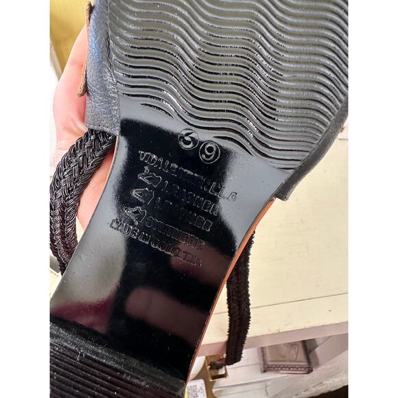 Silvia Cobos SALLY Flat Mule Black Ankle Wrap with Stars sz 39 = US sz 8.5 - Picture 16 of 16